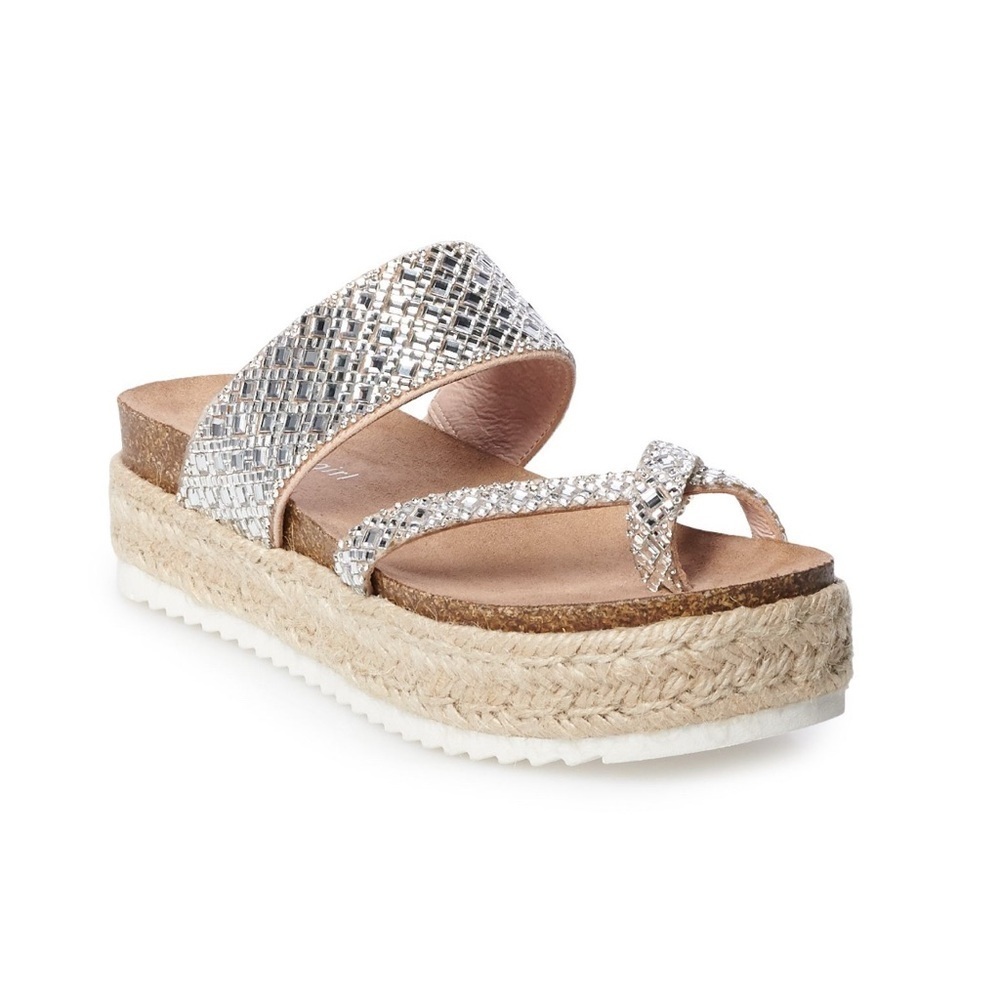 Women’s Steve Madden Case Platform Espradille S
Rhinestone Sandals Size 7.5